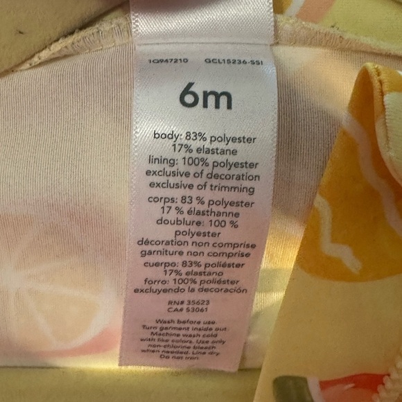 Carter's Lemon and Orange Print Baby Outfit size 6m - Picture 6 of 6